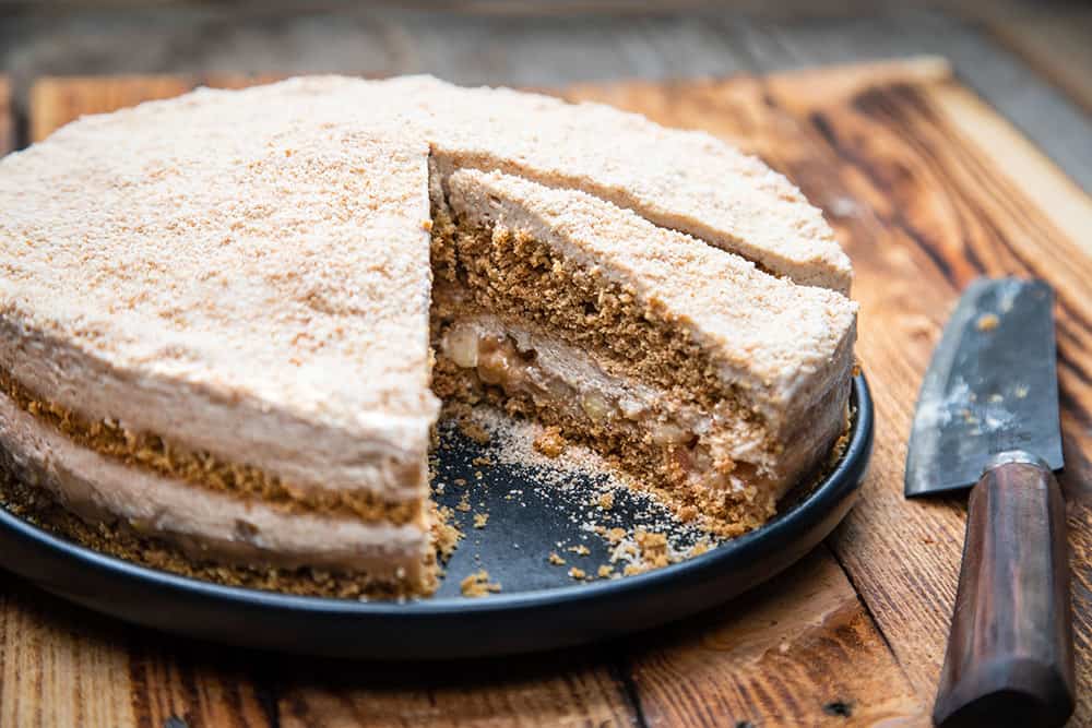 Bratapfeltorte mit Chai-Creme - glutenfrei - vegan &amp; glutenfrei