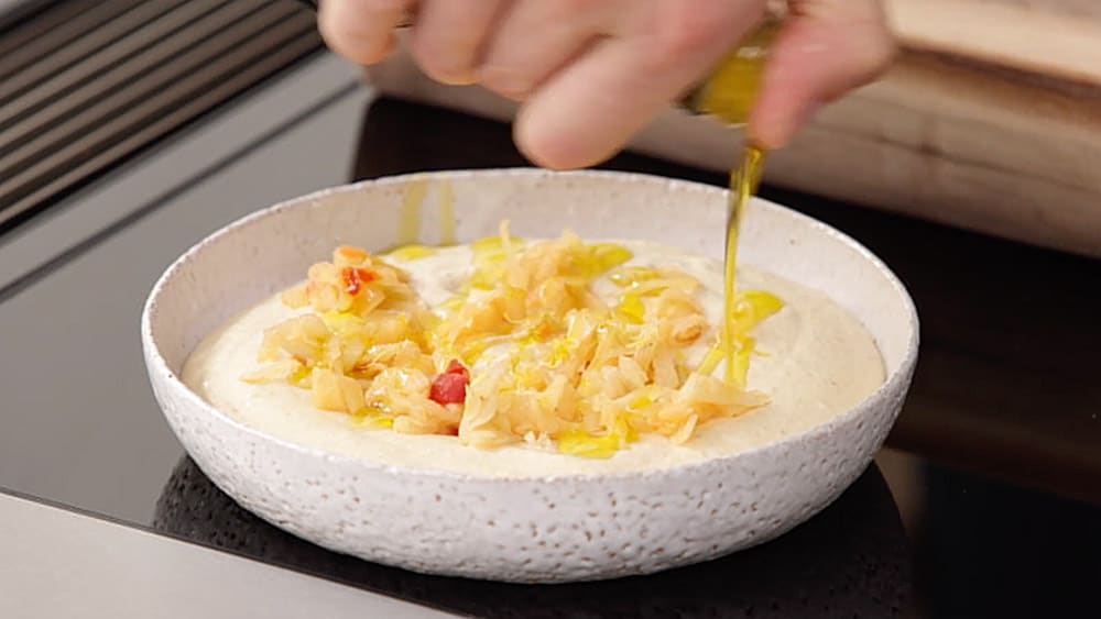 Linsenhummus Zubereitung