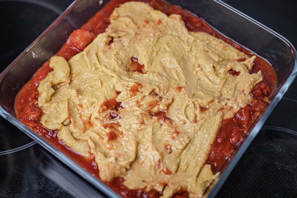 Aubergine mit Käse überbacken