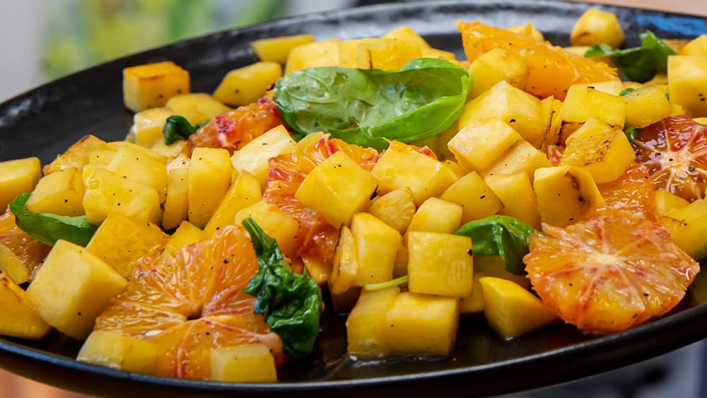 Gebratene Mairübchen mit Orangen