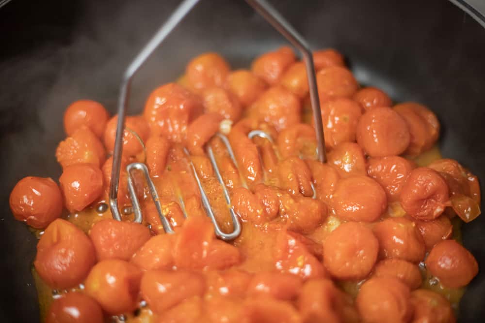 Geschmorte Kirschtomaten Pasta