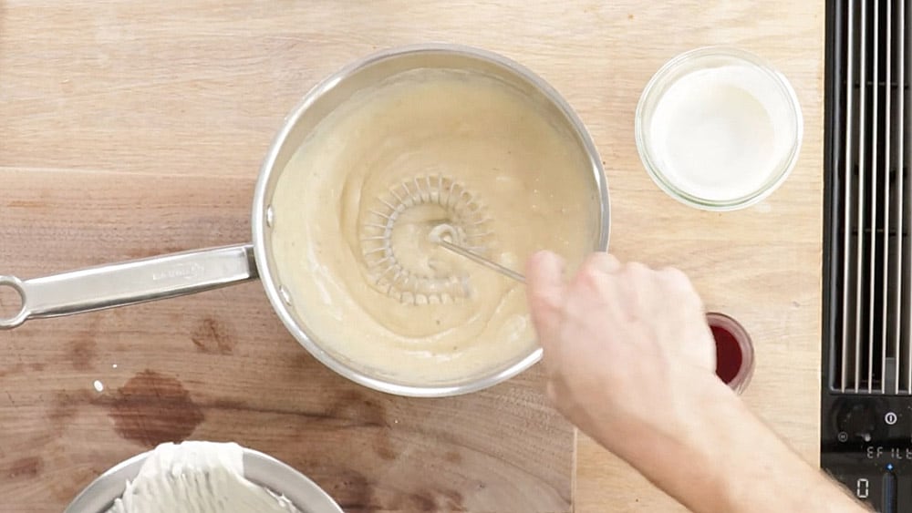 Zubereitung Rotweinbirne mit Tonkacreme