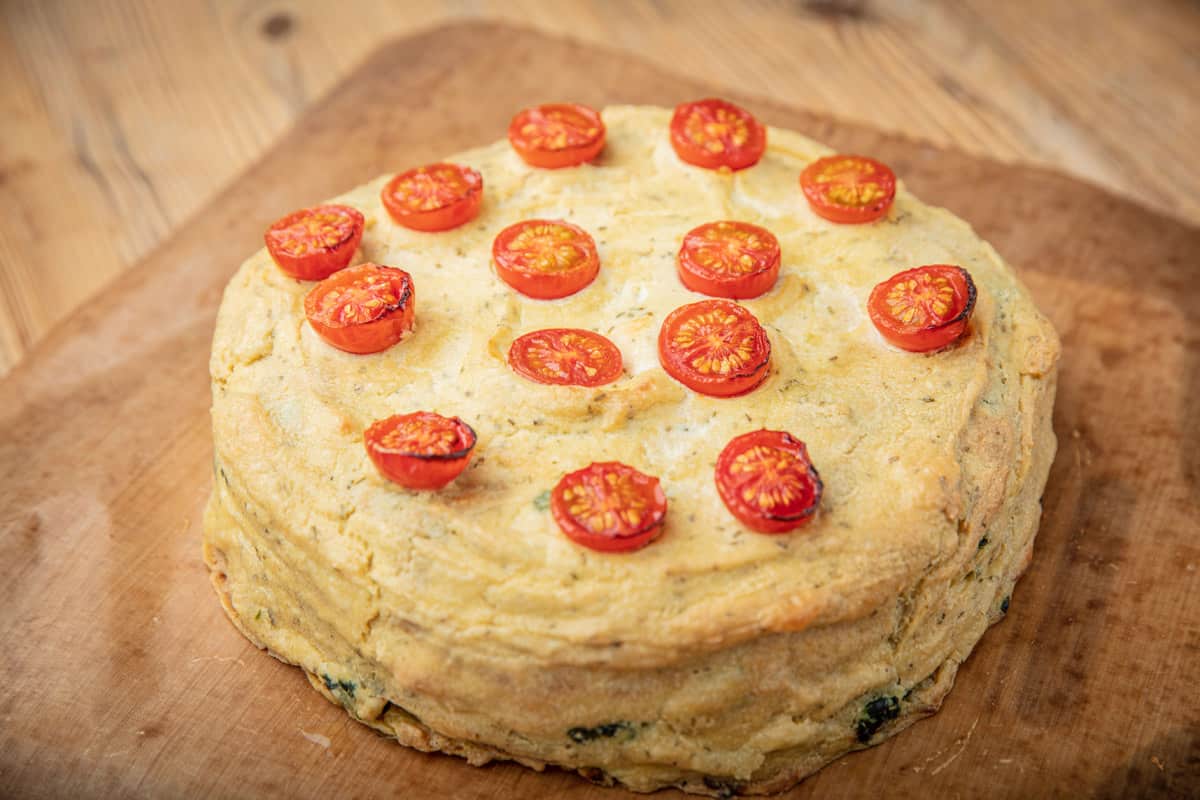 Pfannkuchen-Spinat-Torte