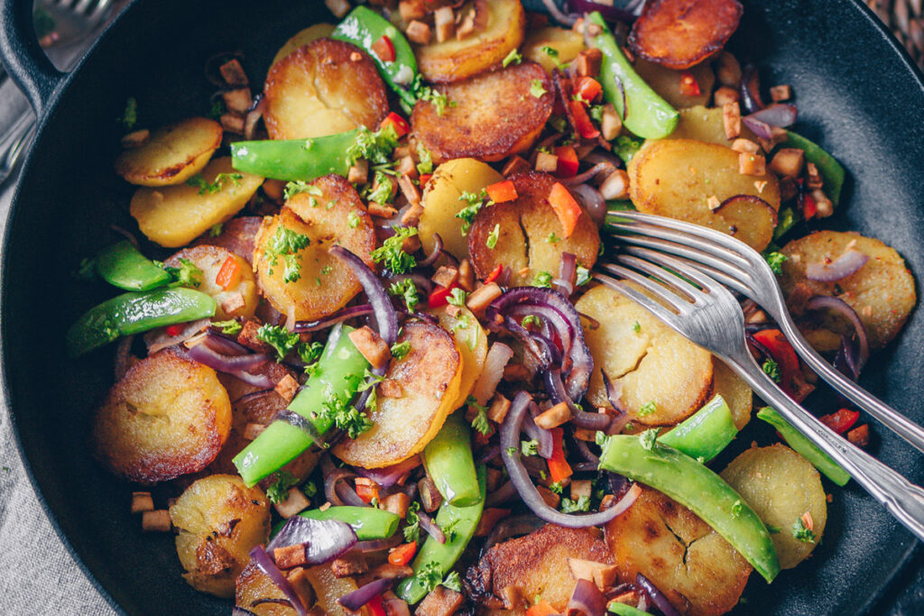 Bratkartoffeln mit Gemüse