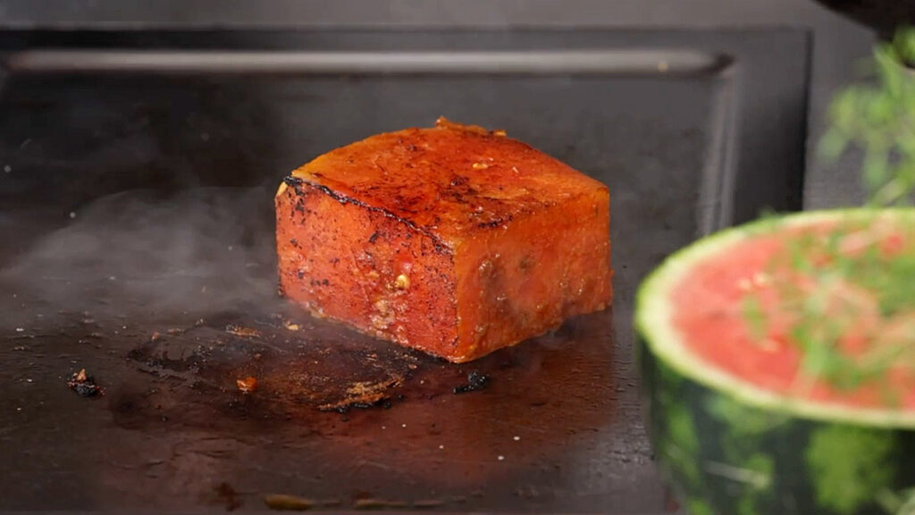 Zubereitung gegrillte Wassermelone