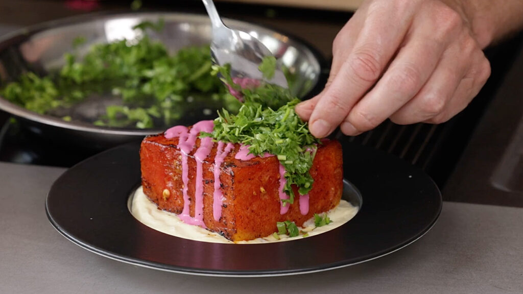 Zubereitung gegrillte Wassermelone