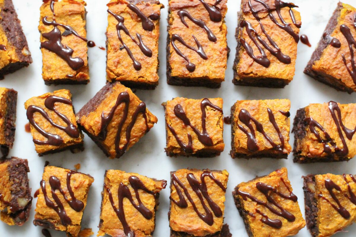 Vegane Kürbisbrownies | vegan