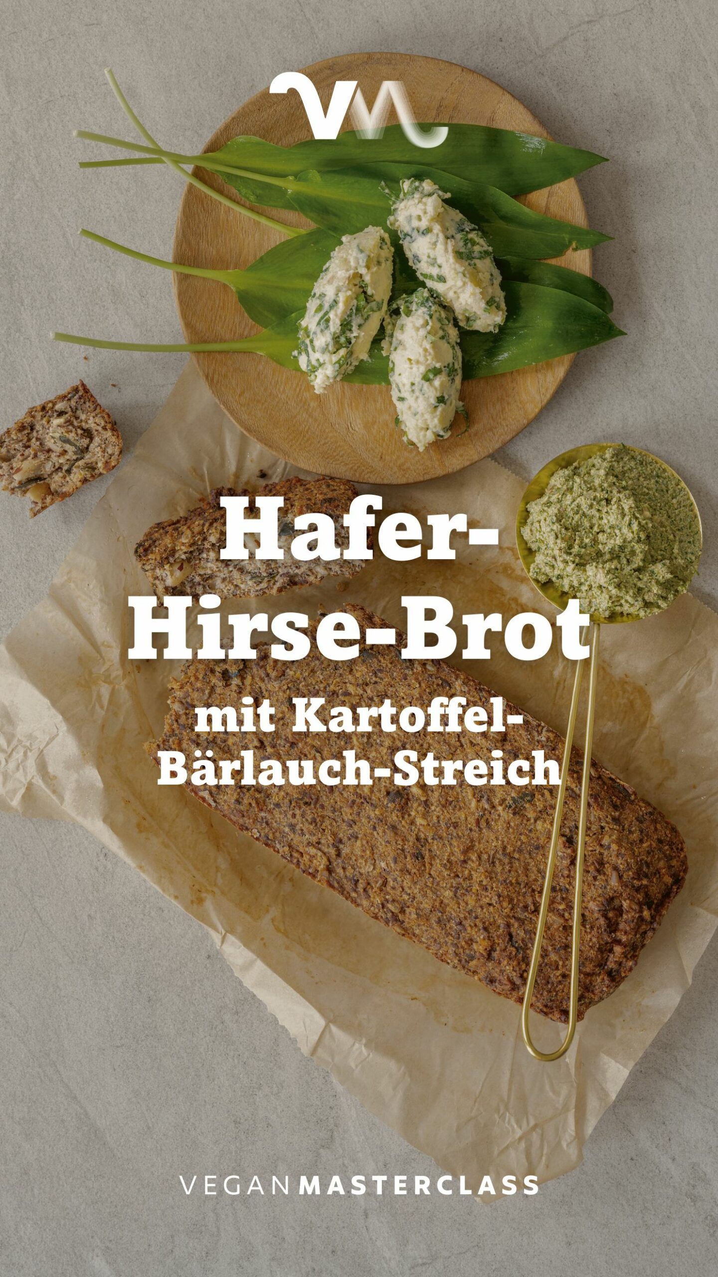 Saftiges Hafer-Hirse-Brot mit Bärlauch-Aufstrich