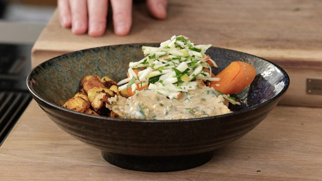 Zubereitung vegane Winterbowl