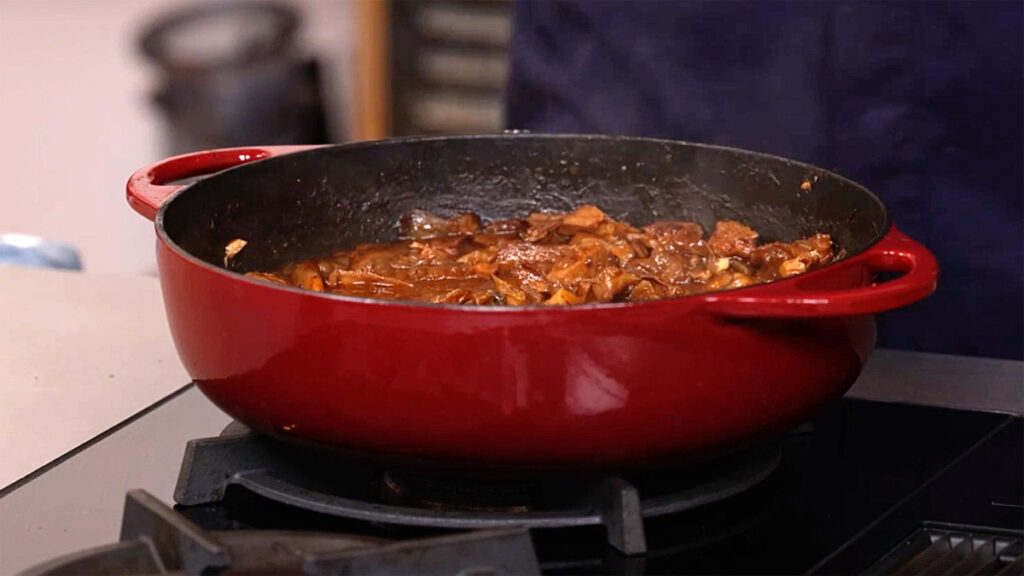 Zubereitung veganes Gulasch