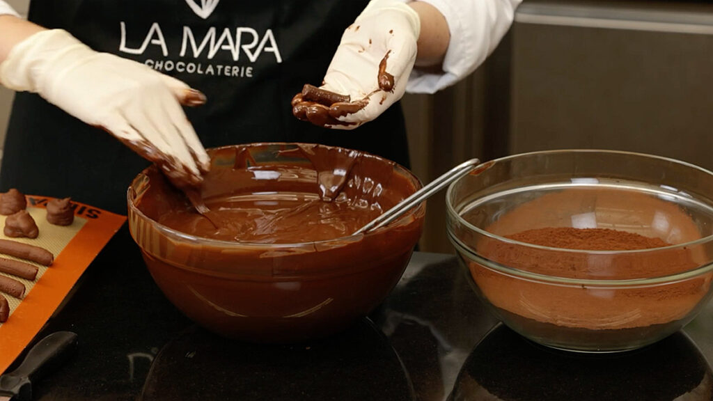 Zubereitung vegane Pralinen