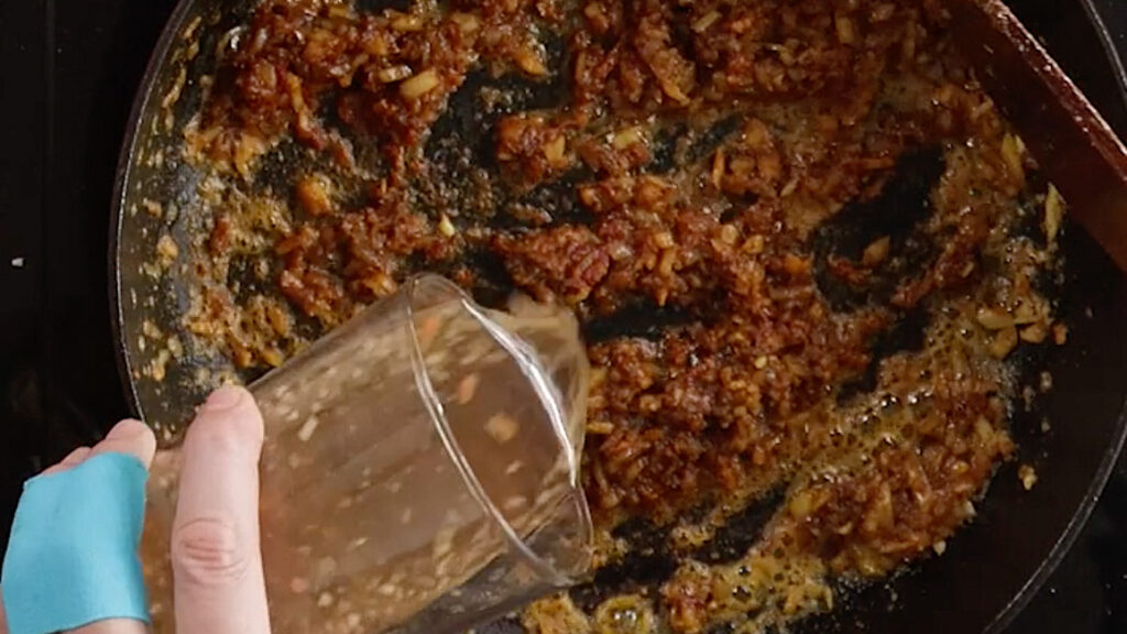 Zubereitung Butter-Chicken-Tofu