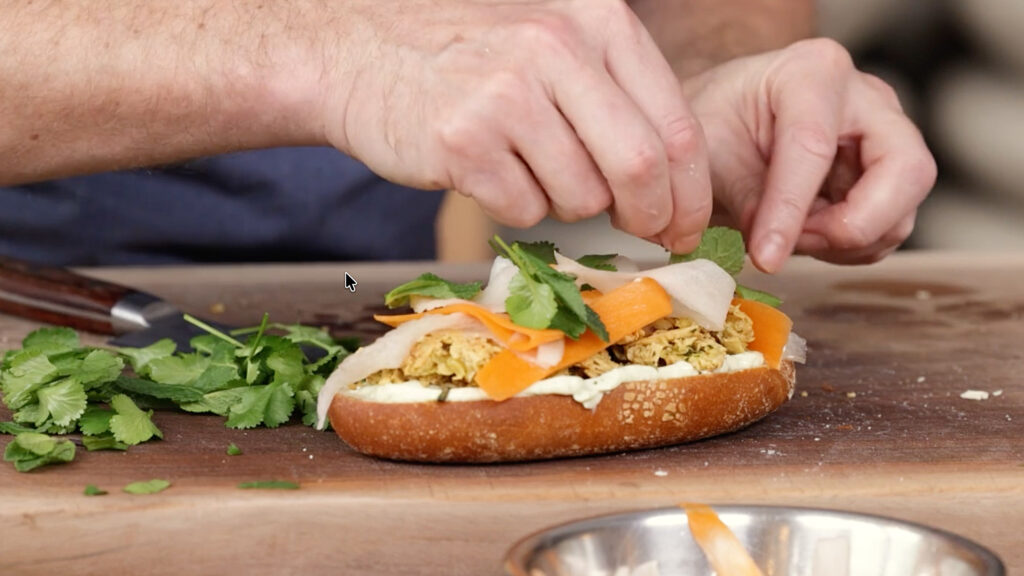 Zubereitung veganes Banh Mi