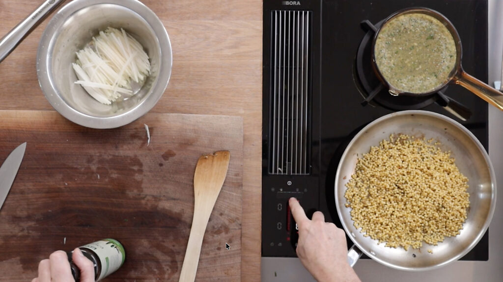 Zubereitung Fregola Sarda vegan