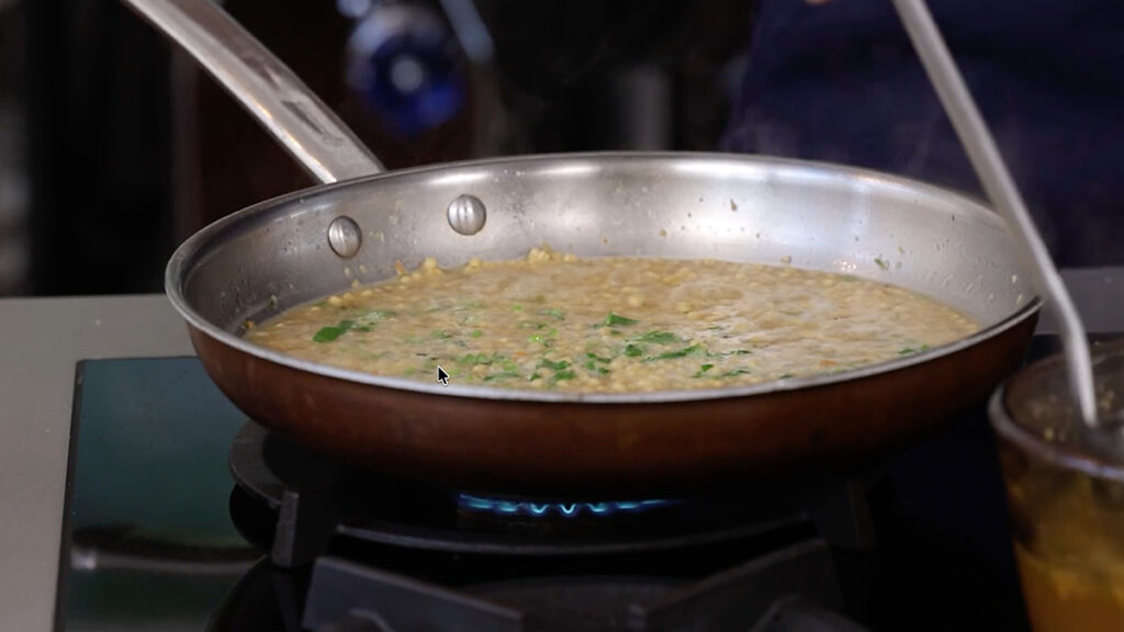 Zubereitung Fregola Sarda vegan