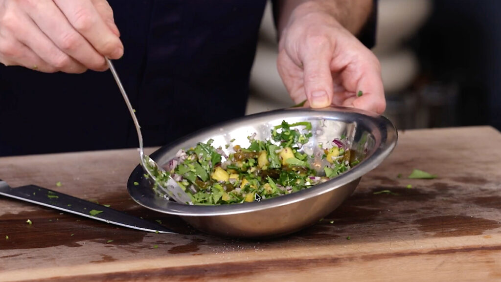Zubereitung vegane Tacos al Pastor